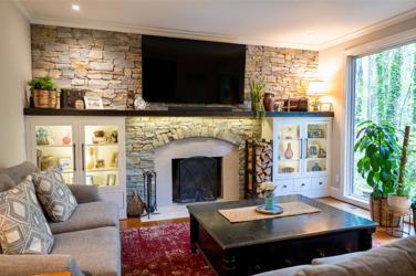 Modern Stone Family Room