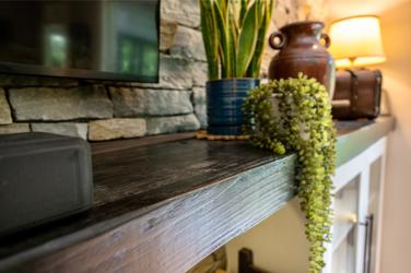 Modern Stone Family Room