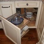 Reach everything in those hard to reach places with our custom pull-out cabinets